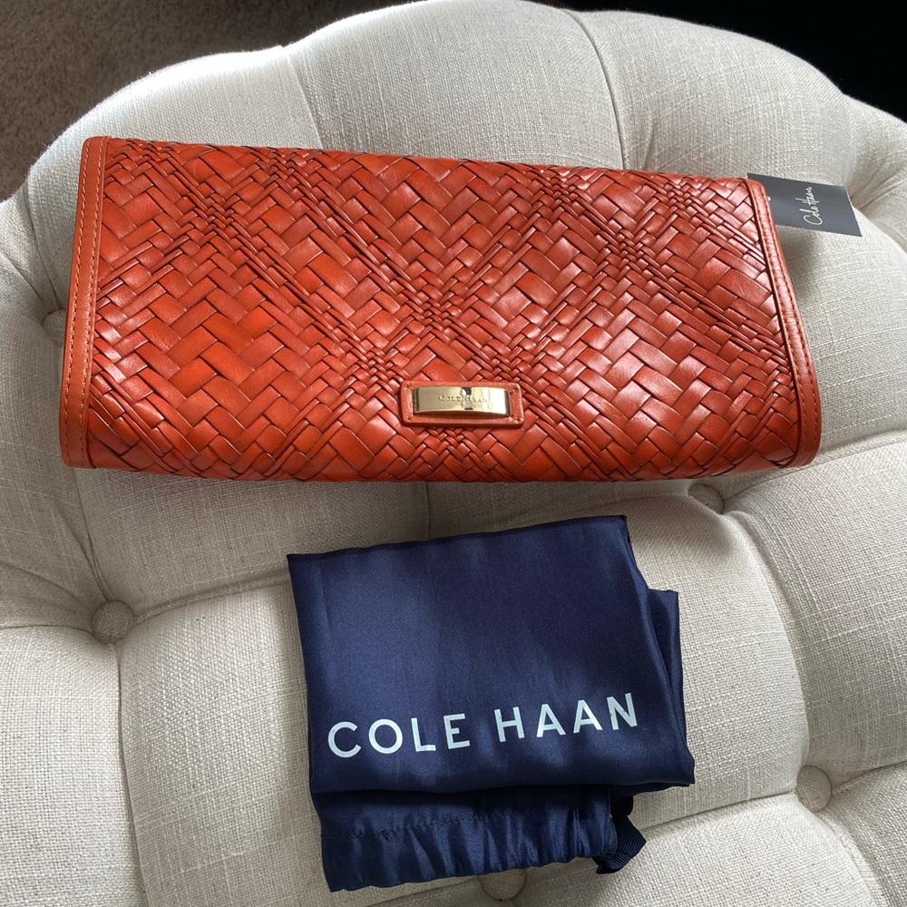 ✨FLASH SALE!!!✨Cole Haan Genevieve NWT! Woven Leather Bag - Picture 8 of 15